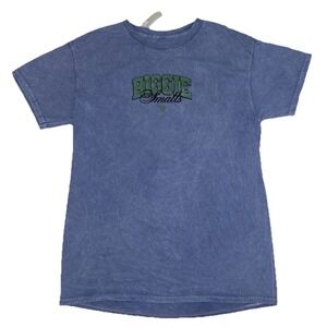 Notorious B.I.G Biggie Smalls Distressed T-shirt Men's Size Medium Pastel Blue